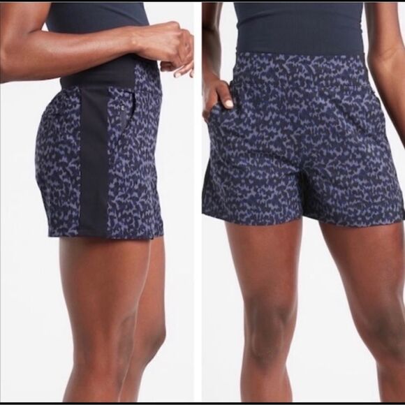 Athleta Brooklyn Printed Leopard Shorts 18 - Picture 2 of 7